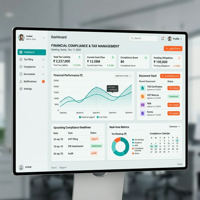 Compliansia secure cloud dashboard for real-time financial reporting